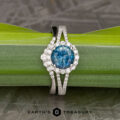 The "Charlotte" with 1.71-Carat Montana Sapphire alongside The "Rhine" in 14k white gold