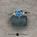 The "Quintus" Ring in platinum, hammered, with 1.62-Carat Montana Sapphire
