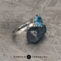 The "Quintus" Ring in platinum, hammered, with 1.62-Carat Montana Sapphire