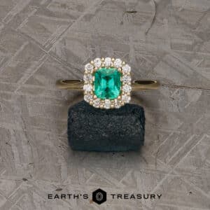 The "Anne" ring in 14k yellow gold with 0.71-Carat Emerald