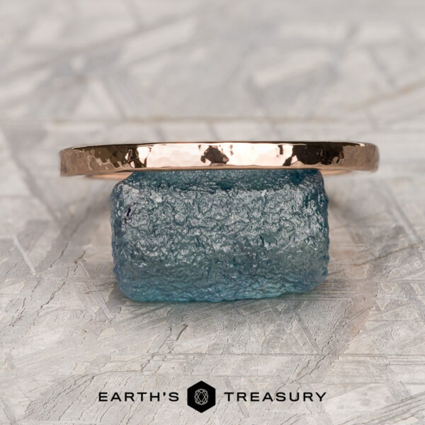 The Custom-Fit Straight Band in 14k rose gold, hammered The Custom-Fit Straight Band in 14k rose gold, hammered