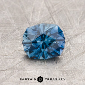 A blue Montana sapphire in our "Helena" oval design