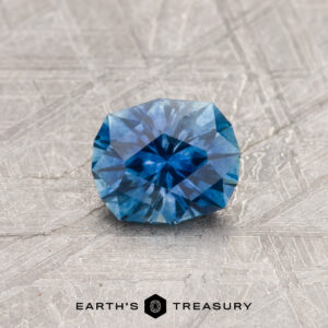 A blue Montana sapphire in our "Helena" oval design