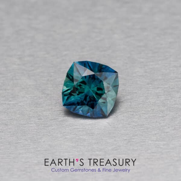 2.20-Carat Deep Blue-Green Bicolored Montana Sapphire (Heated)