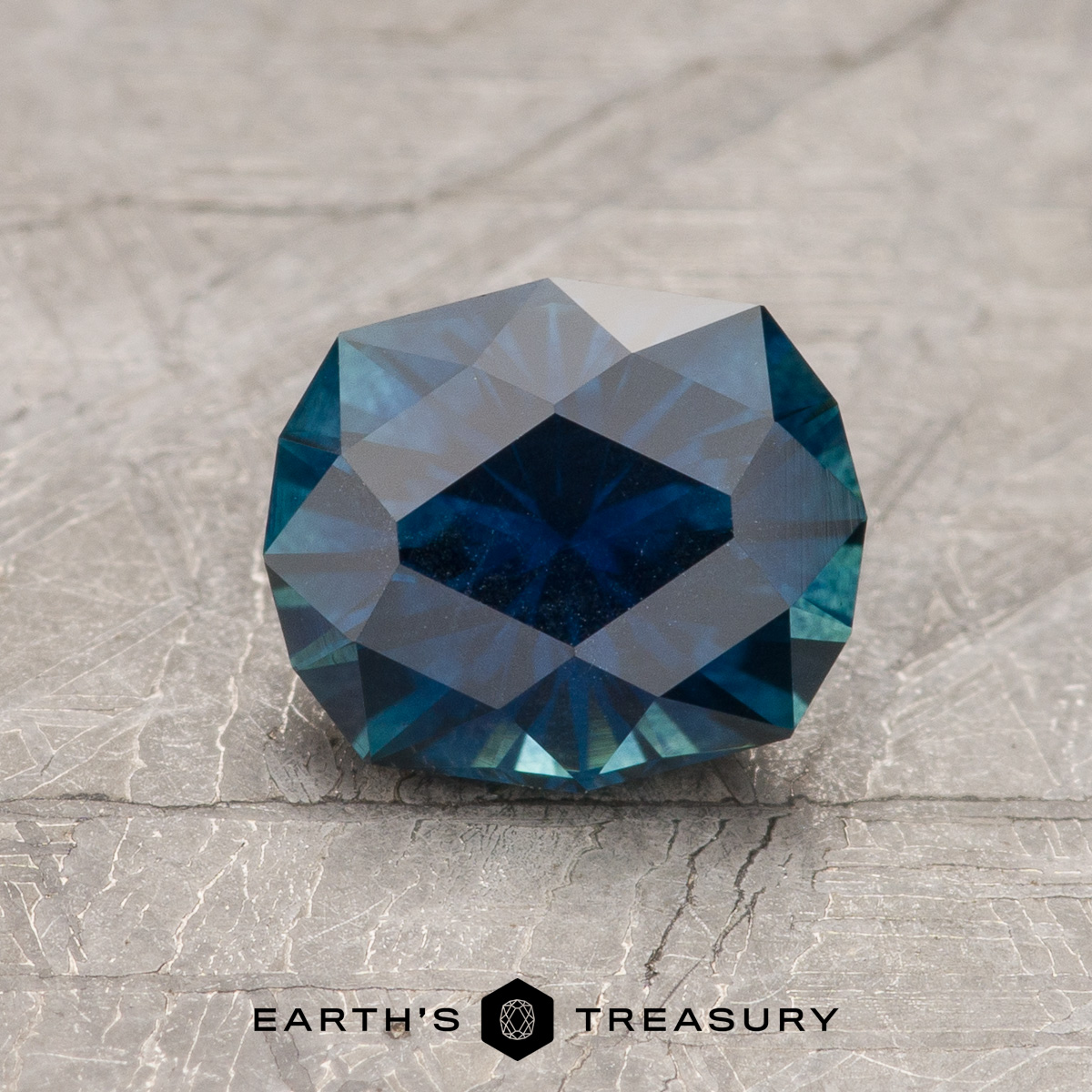 1.54-Carat Midnight Blue-Green Montana Sapphire (Heated) - Earth's