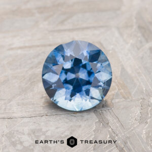 A blue Montana sapphire in an Old European-style cut (OEC)