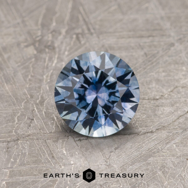 0.81-Carat Violet Blue Montana Sapphire (Heated) A purple Montana sapphire in a classic diamond round brilliant design