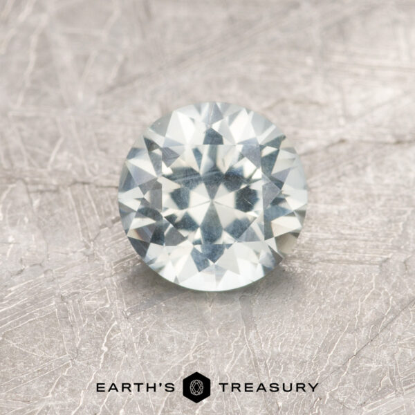 0.83-Carat Near Colorless Montana Sapphire A white Montana sapphire in a classic diamond round brilliant design