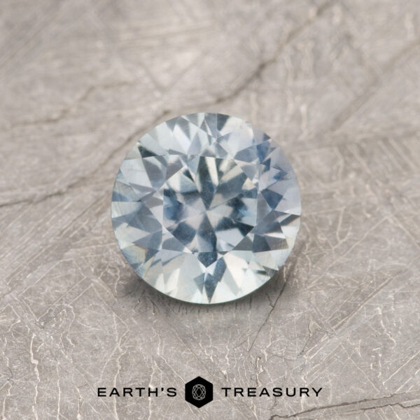 0.82-Carat Blue-Gray Montana Sapphire A blue Montana sapphire in a classic diamond round brilliant design