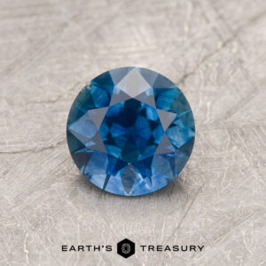 A blue Montana sapphire in an Old European-style cut (OEC)