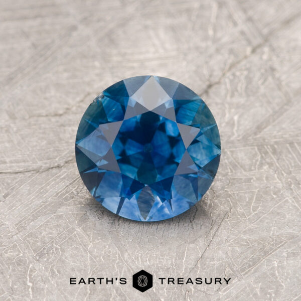 1.04-Carat Rich Blue Montana Sapphire (Heated) A blue Montana sapphire in an Old European-style cut (OEC)