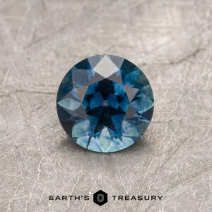 A blue-green Montana sapphire in an Old European-style cut (OEC)