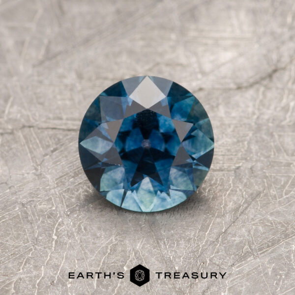 0.96-Carat Rich Blue Montana Sapphire (Heated) A blue-green Montana sapphire in an Old European-style cut (OEC)