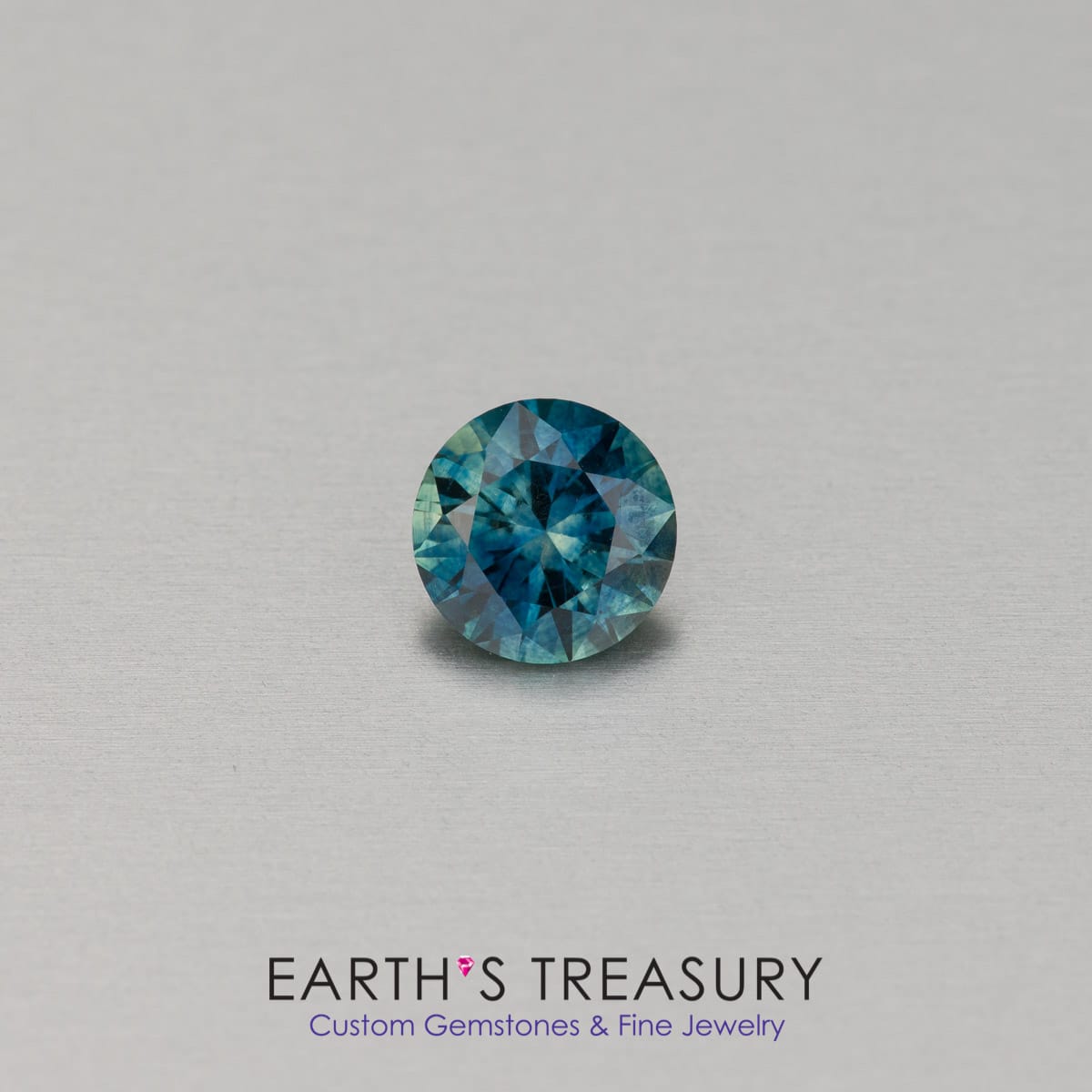Elemental Gems Platinum Plated 1.38ctw Montana Peacock Sapphire Stack Ring