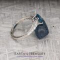 The Engraved "Arethusa" Ring in platinum with 1.47-carat Montana sapphire