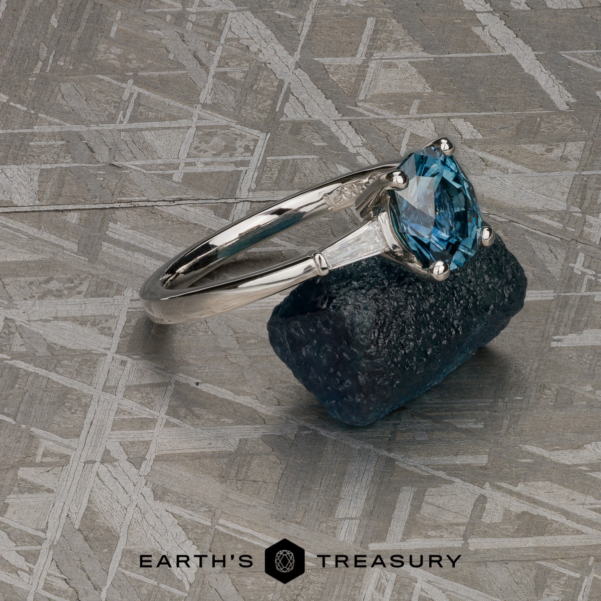 The "Clio" Ring in Platinum with 1.49-Carat Montana Sapphire