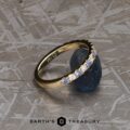 The Deluxe Pave Yogo Sapphire and Diamond Wedding Band in 14k yellow gold
