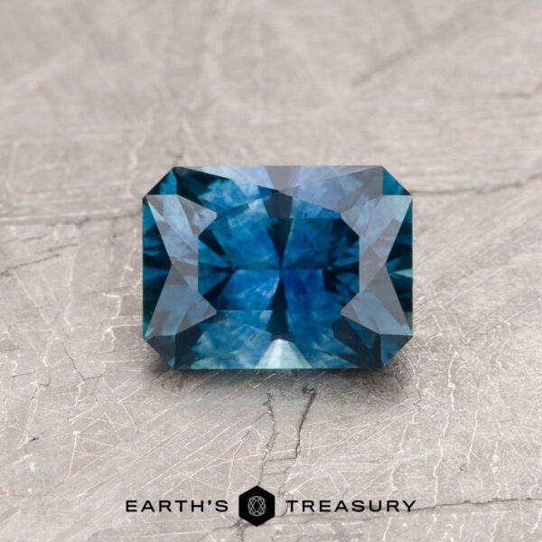 1.03-Carat Rich Blue Montana Sapphire (Heated) A blue Montana sapphire in our "Fourth of July" rectangle design