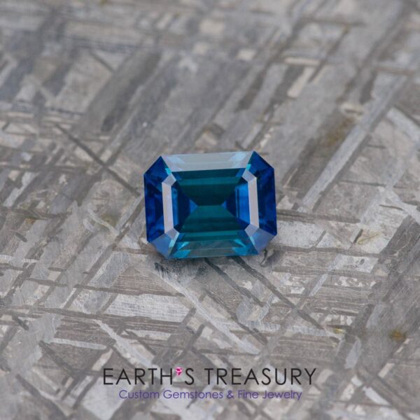 1.44-Carat Deep Blue and Blue-Green Bicolored Montana Sapphire (Heated)