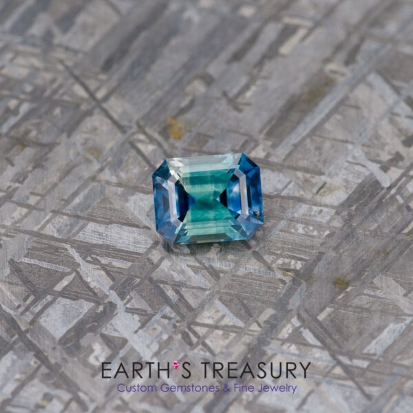 0.94-Carat Blue-Green Bicolored Montana Sapphire (Heated)