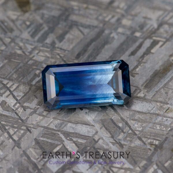 3.09-Carat Deep Blue-Aqua Bicolored Montana Sapphire (Heated)