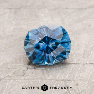 A blue Montana sapphire in our "Helena" oval design