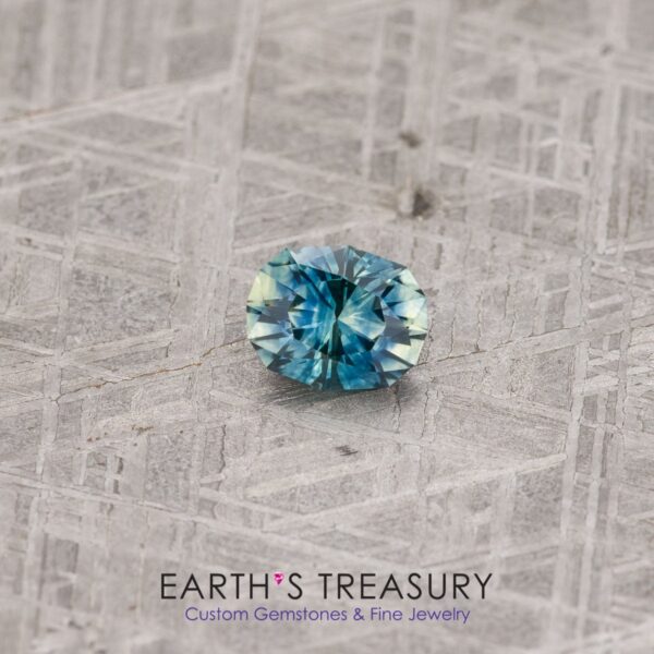 1.24-Carat Blue-Green-Yellow Particolored Montana Sapphire (Heated)