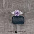 The "Clematis" in 14k white gold with 1.42-carat Montana sapphire