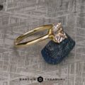 The "Minimalist" Solitaire in 14k yellow gold with 1.46-Carat Ceylon Sapphire