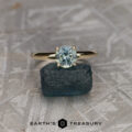 The "Minimalist" in 14k yellow gold with 1.19-Carat Montana Sapphire