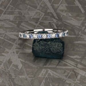 The Deluxe Pave Yogo and Diamond band in 14k white gold