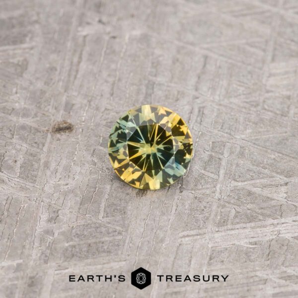 0.93-Carat Gold-Teal Particolored Montana Sapphire (Heated)