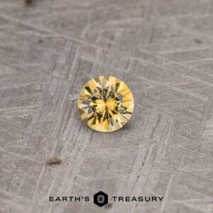 0.74-Carat Light Yellow Particolored Montana Sapphire