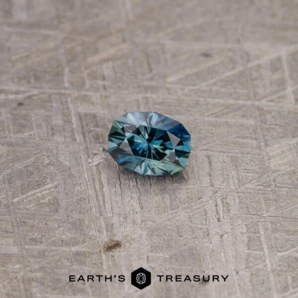 1.02-Carat Deep Blue-Teal Particolored Montana Sapphire (Heated)