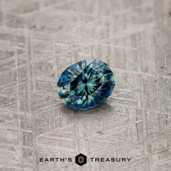 1.53-Carat Blue-Green-Yellow Particolored Sapphire (Heated)