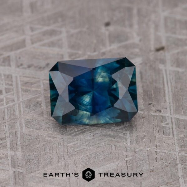5.67-Carat Deep Blue-Green Particolored Montana Sapphire (Heated