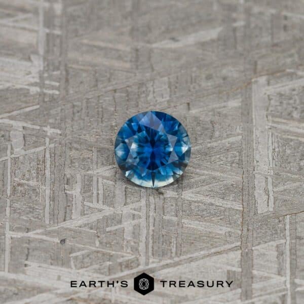 0.89-Carat Rich Blue-Light Blue Particolored Montana Sapphire (H