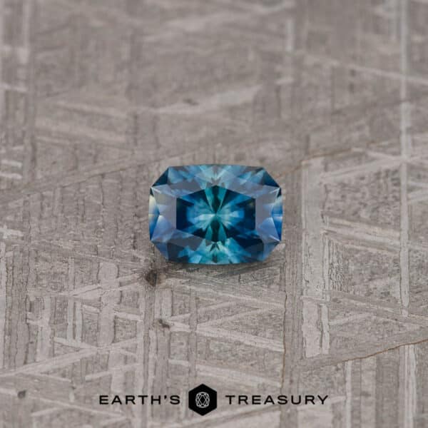 1.28-Carat Blue-Teal-Yellow Particolored Montana Sapphire (Heate