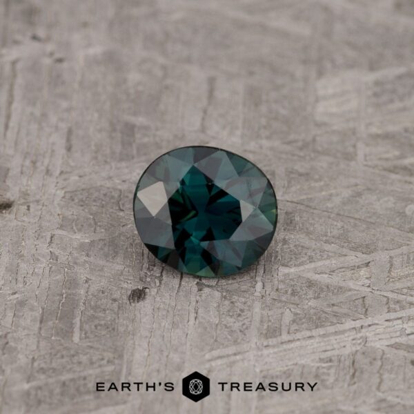 1.06-Carat Inky Blue-Green Australian Sapphire