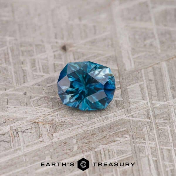 2.22-Carat Deep Teal Blue-Green Particolored Montana Sapphire (Heated)