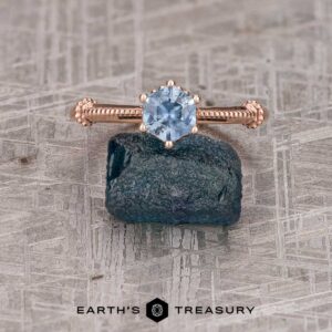 The "Beatrice" ring in 14k rose gold with 0.81-carat Montana sapphire