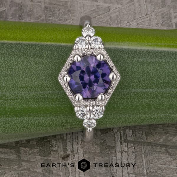 The "Persephone" ring in 14k white gold with 1.25-carat Umba sapphire