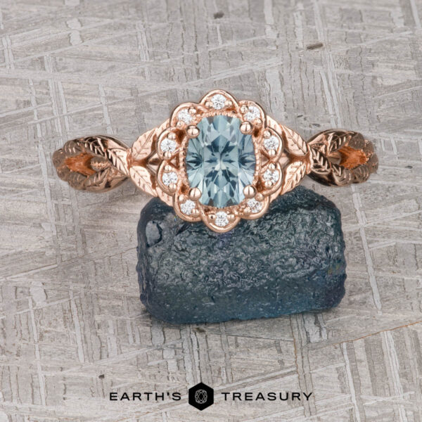 The "Passiflora" Ring in 14k rose gold with 0.99-carat Montana sapphire The "Passiflora" Ring in 14k rose gold with 0.99-carat Montana sapphire