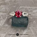 The "Artemis" in 14k white gold with 1.04-carat ruby