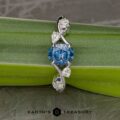 The "Jasmine" ring in 14k white gold with 1.13-Carat Montana Sapphire