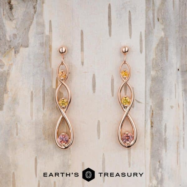 Continuum Earrings in 14k Rose Gold