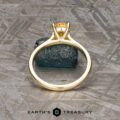 The "Cathedral" Solitaire in 14k Yellow gold with 1.24-Carat Montana Sapphire