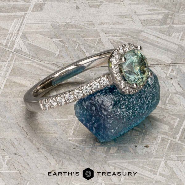The "Kristen" ring in 14K white gold with 1.03-carat Montana sapphire The "Kristen" ring in 14K white gold with 1.03-carat Montana sapphire