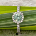 The "Kristen" ring in 14K white gold with 1.03-carat Montana sapphire