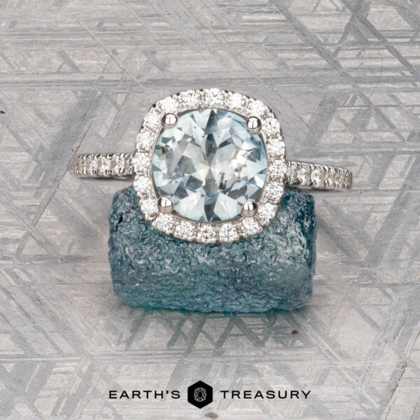 The "Kristen" ring in 14K white gold with 1.85-carat Montana sapphire The "Kristen" ring in 14K white gold with 1.85-carat Montana sapphire